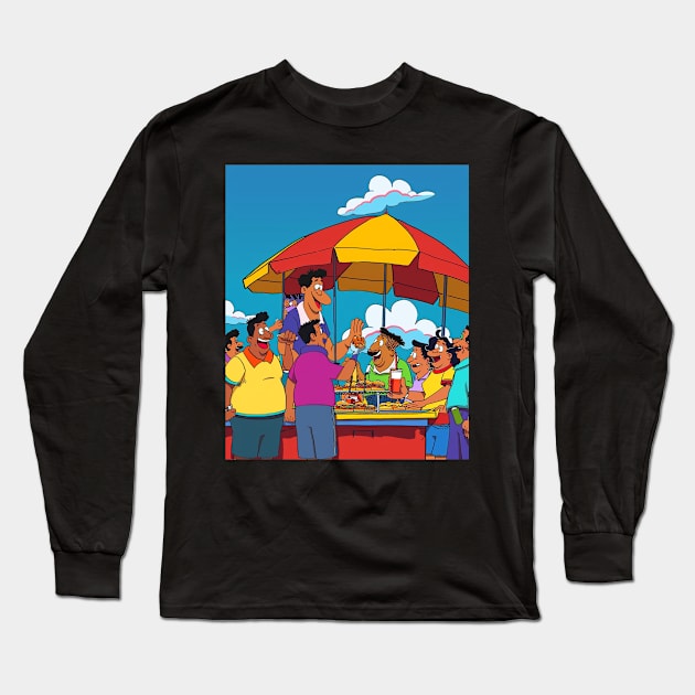 Fat Albert Creator Insights Long Sleeve T-Shirt by skeleton sitting chained